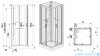 Sanplast Basic Complete KCKN/BASIC-SHP+Bza kabina czterościenna kompletna 90x90x202 cm przejrzysta 602-460-0030-01-4H0